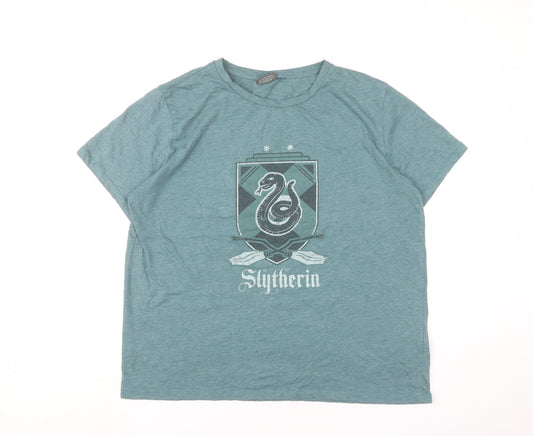 Harry Potter Women’s Green Slytherin T-Shirt Size L 14/16 Casual