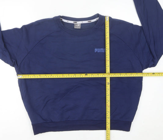Puma Women’s Blue Sweatshirt UK 10 Crew Neck Long Sleeve Casual