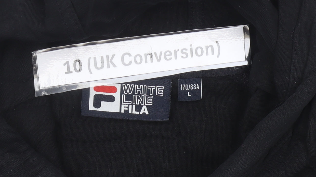 Fila Women’s Black Hoodie UK 10 Pullover Regular Fit Sportswear
