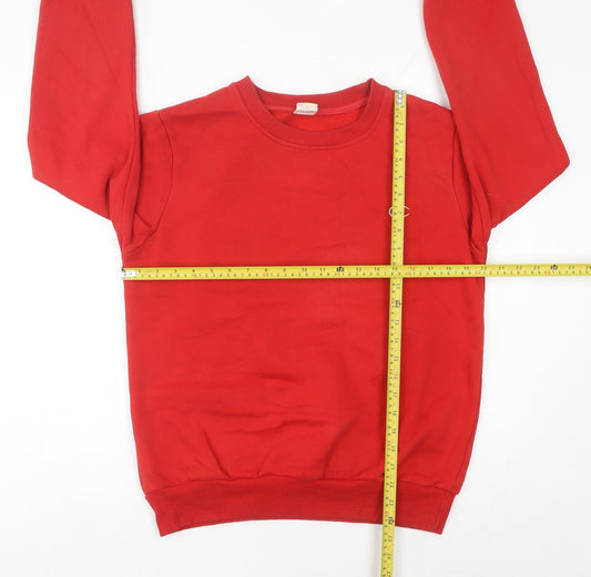 Champion Mens Red Pullover Sweatshirt Medium Crew Neck Long Sleeve