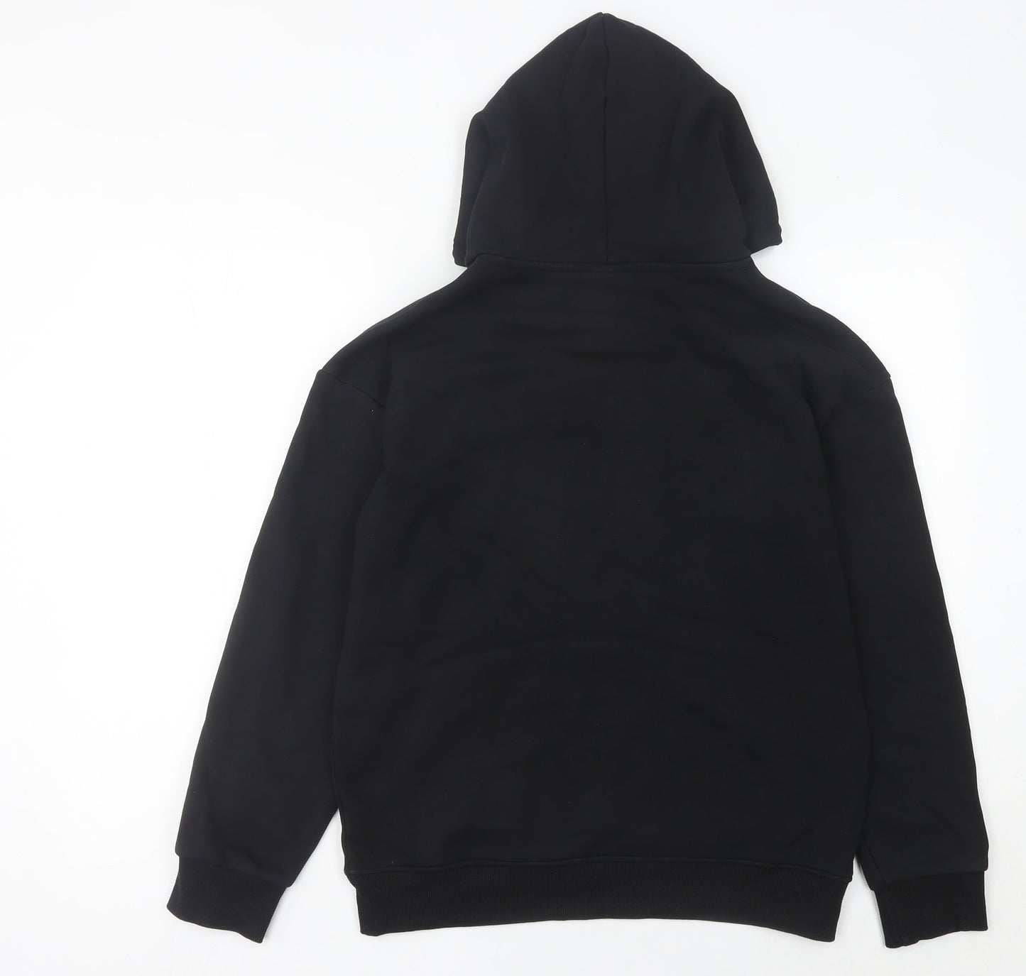 Adidas Mens Black Pullover Hoodie L Sports Logo Hooded Sweatshirt
