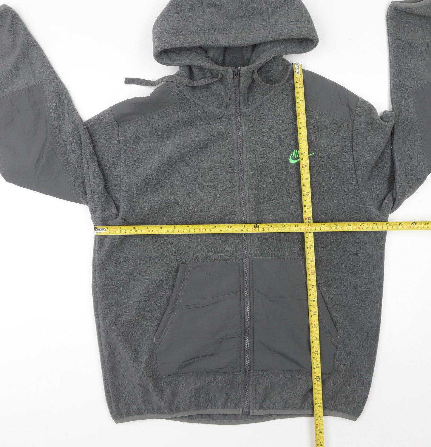 Nike Men’s Grey Fleece Hooded Full Zip Jacket Size M Sportswear