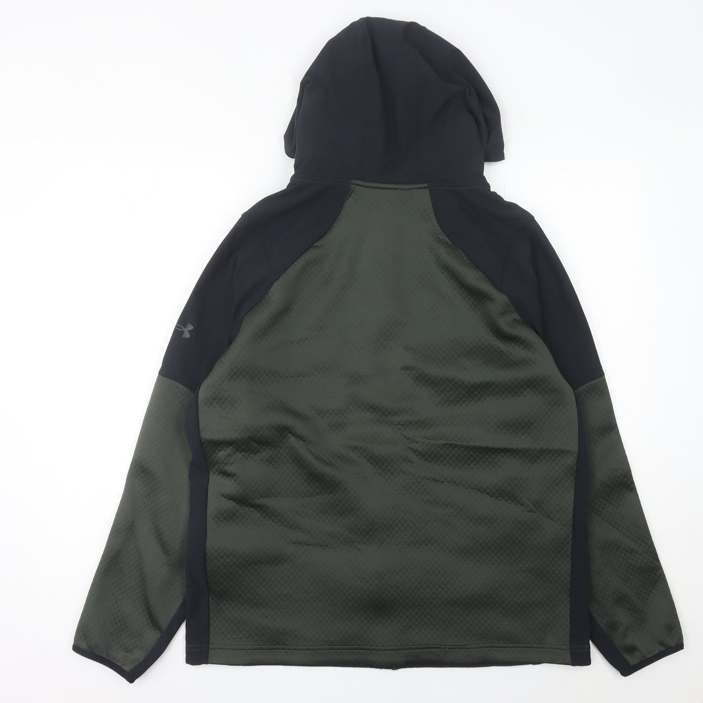 Under Armour Men Green Black L Basic Jacket Hooded Full Zip Sportswear