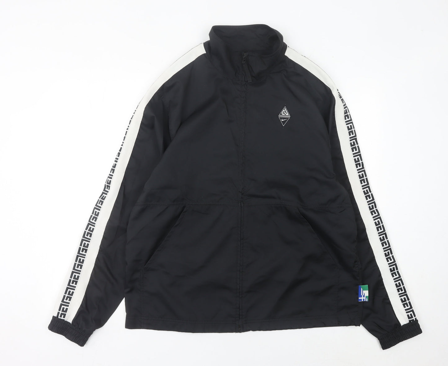 Nike Men's Black M Track Jacket Polyester Full Zip Sportswear