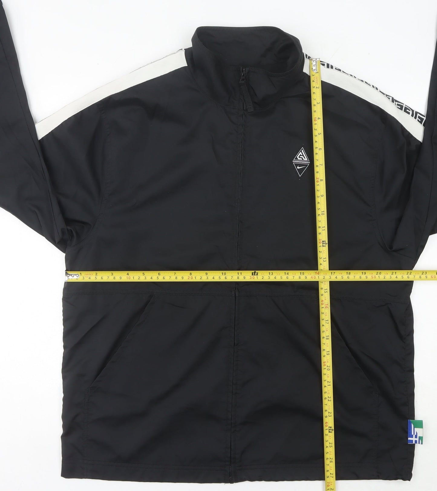 Nike Men's Black M Track Jacket Polyester Full Zip Sportswear