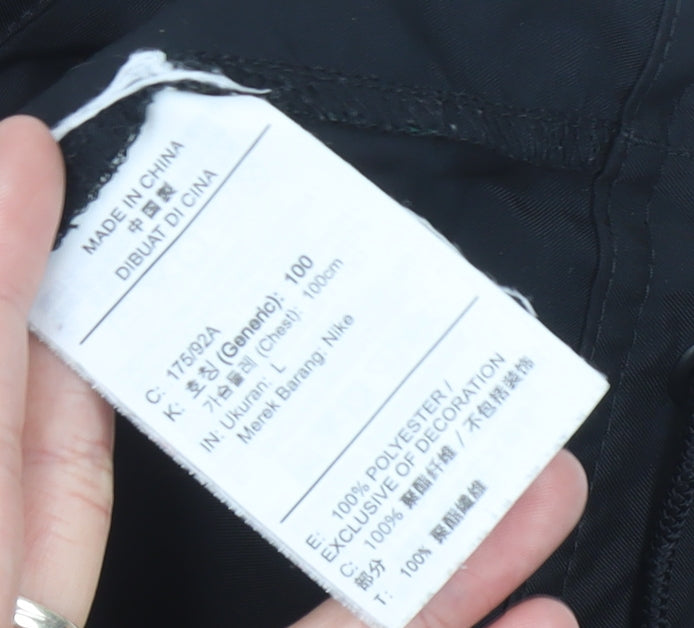 Nike Men's Black M Track Jacket Polyester Full Zip Sportswear