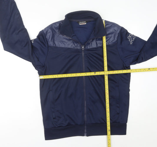 Kappa Men’s Blue Track Jacket Size M Full Zip Lightweight Sportswear