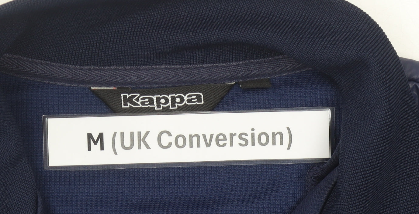 Kappa Men’s Blue Track Jacket Size M Full Zip Lightweight Sportswear