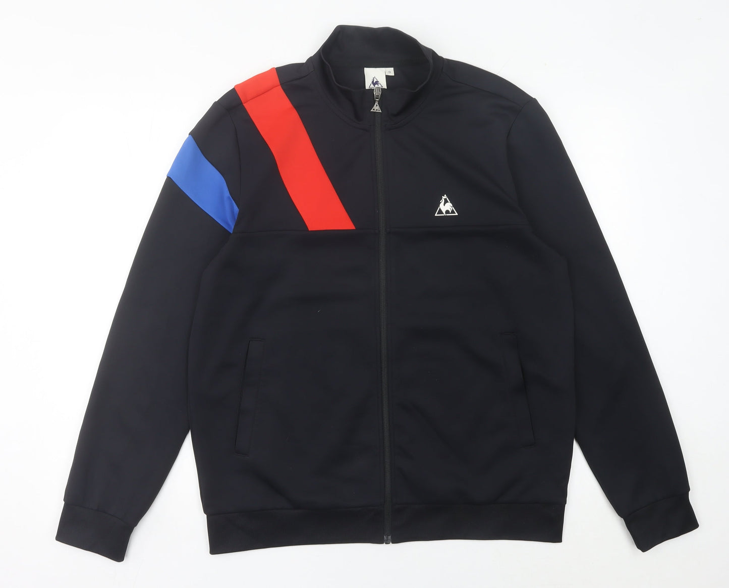 Le Coq Sportif Men's Black Track Jacket L Colourblock Full Zip