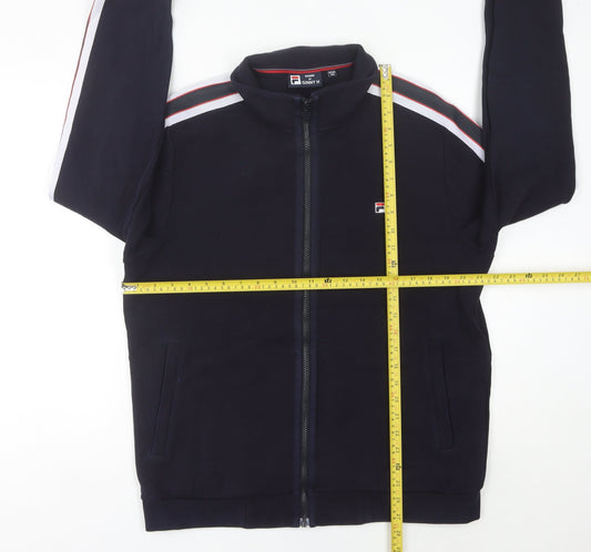 Fila Men’s Blue Full Zip Sweatshirt L Logo Sports Jacket