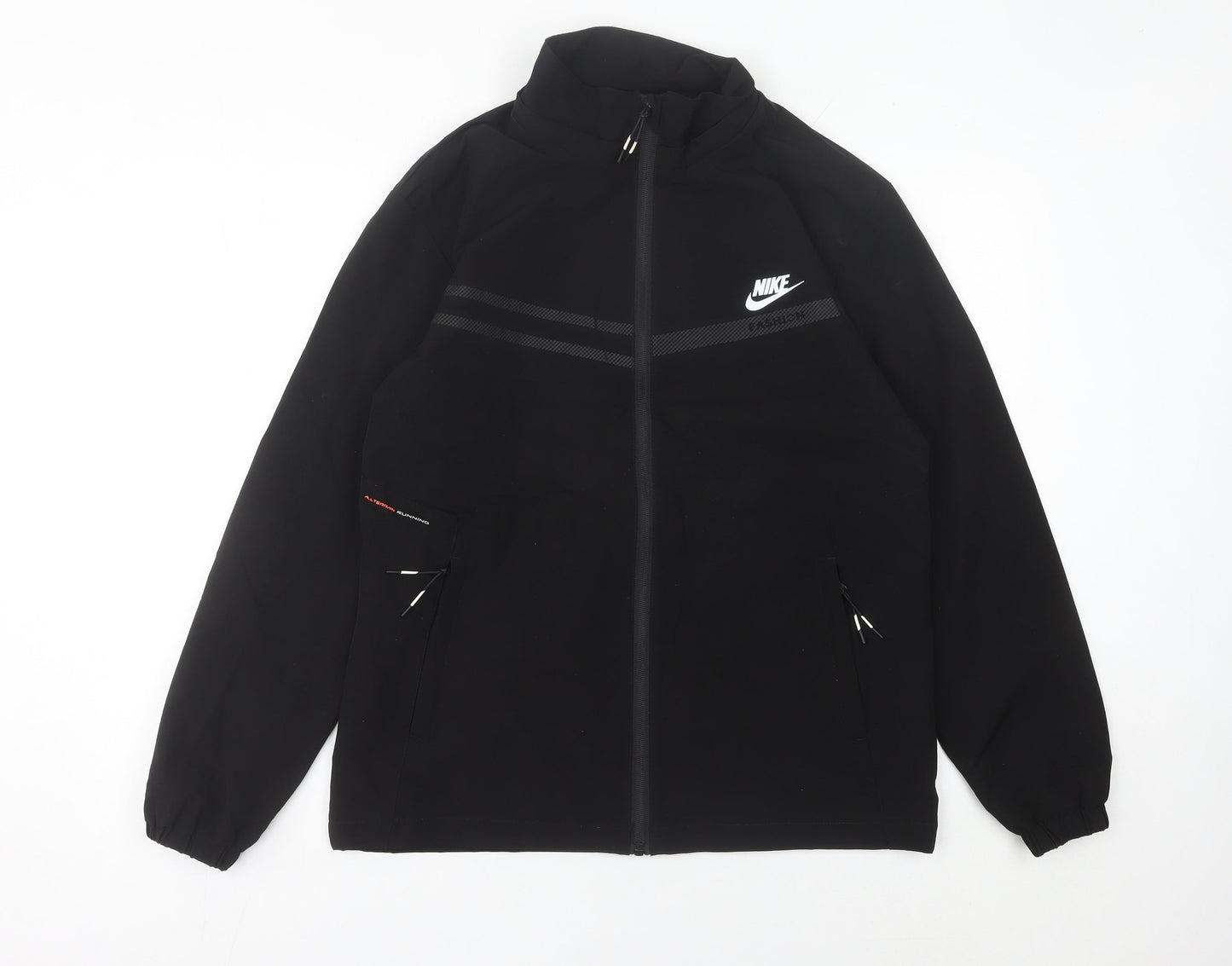 Nike Men’s Black Medium Track Jacket Lightweight Zip Sports