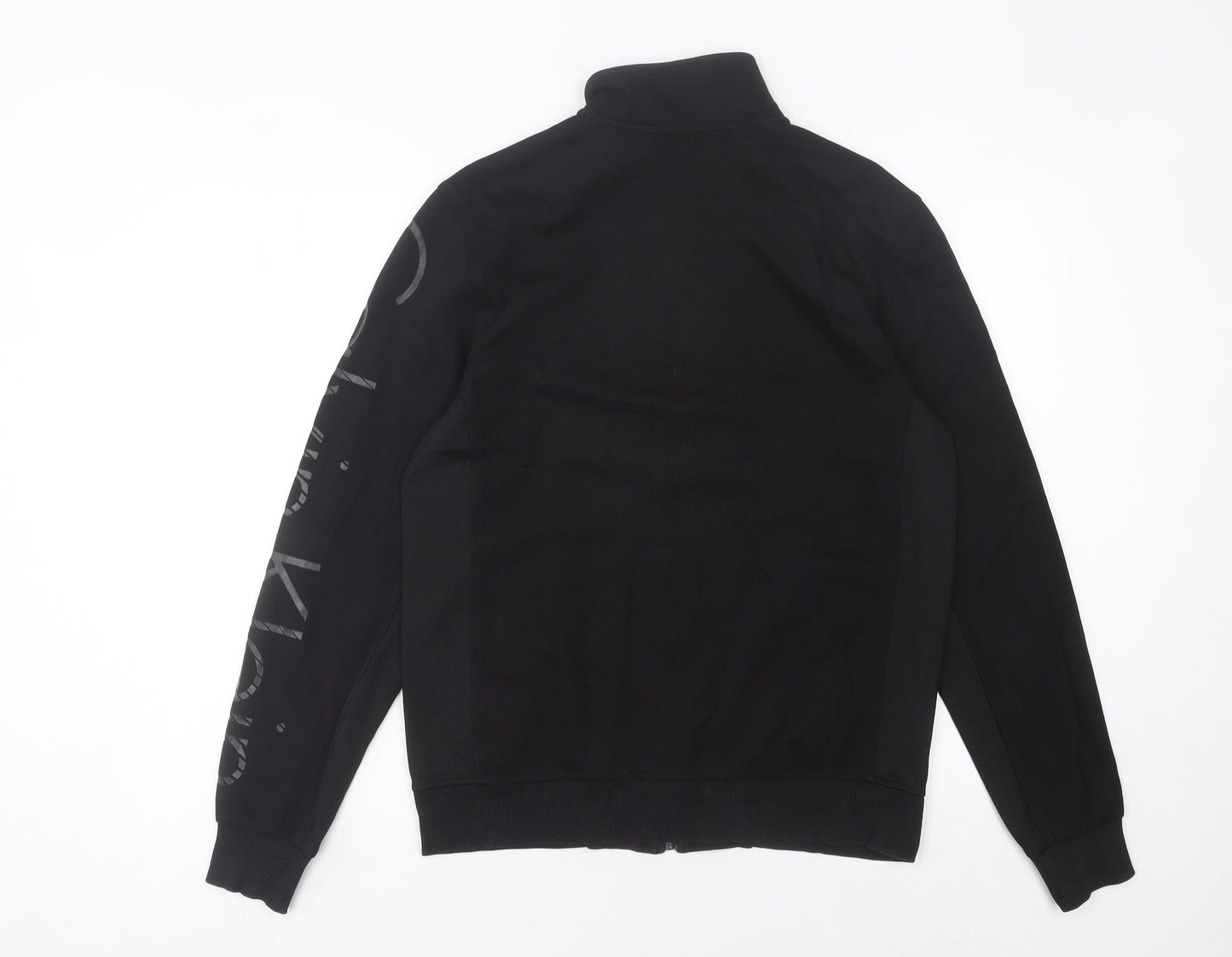 Calvin Klein Men's Black Medium Track Jacket Slim Fit Full Zip