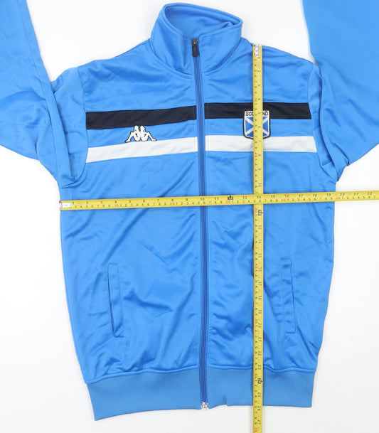 Kappa Men’s Blue Scotland Track Jacket L Full Zip Polyester