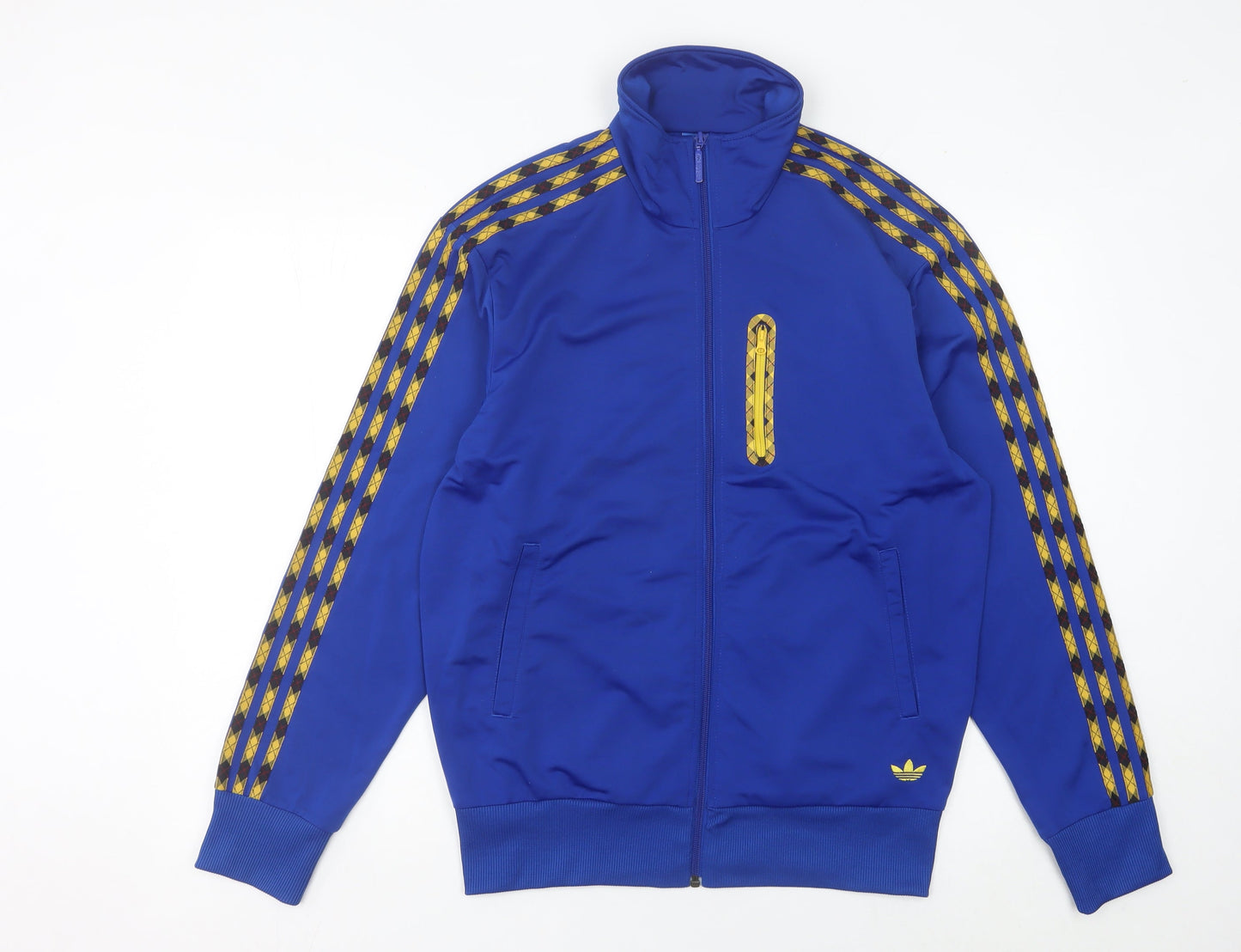 Adidas Men’s Blue L Track Jacket Full Zip Polyester Sportswear