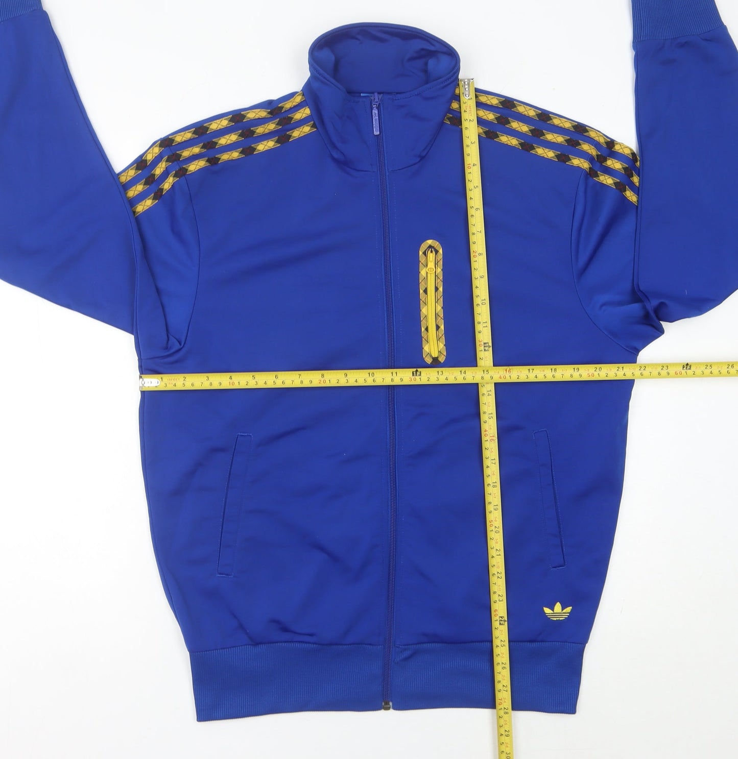 Adidas Men’s Blue L Track Jacket Full Zip Polyester Sportswear