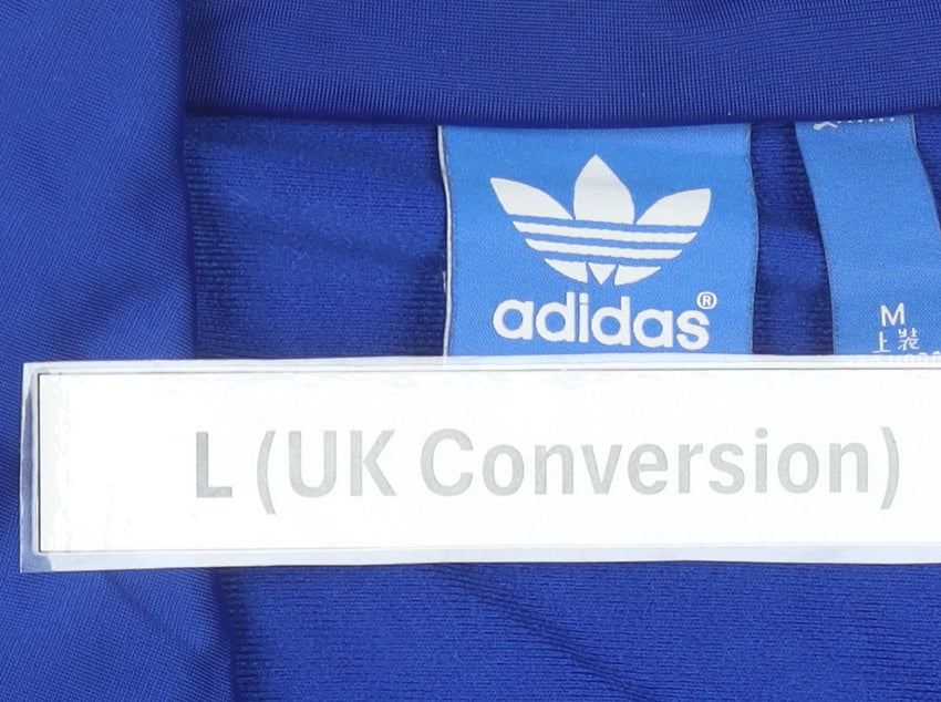 Adidas Men’s Blue L Track Jacket Full Zip Polyester Sportswear