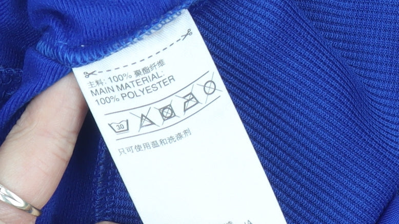 Adidas Men’s Blue L Track Jacket Full Zip Polyester Sportswear