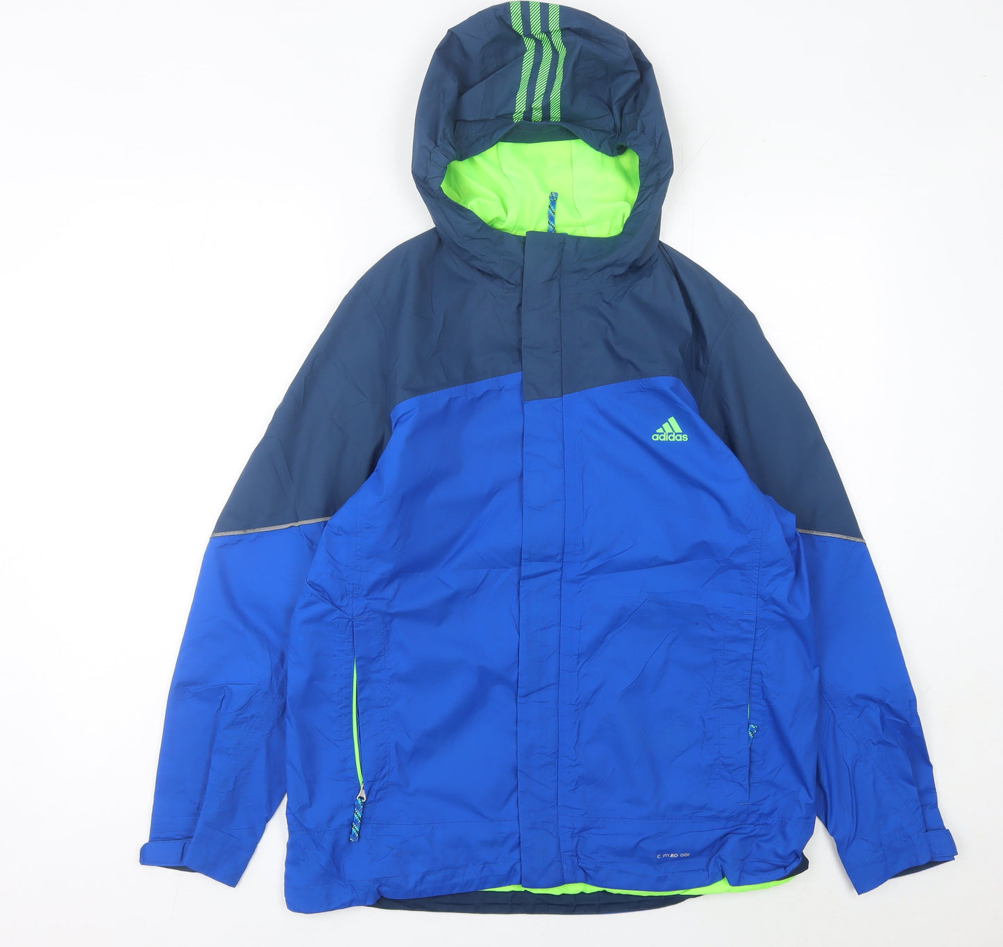Adidas Men’s Blue 2XS Ski Jacket Winter Hooded Waterproof