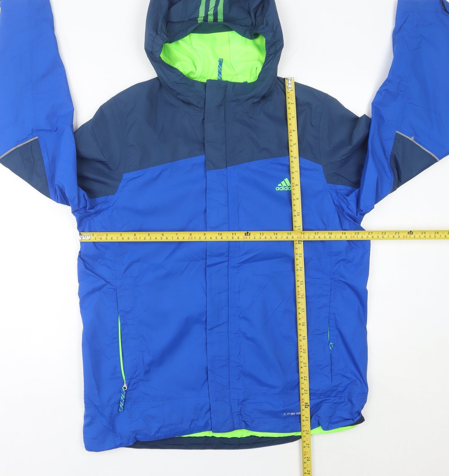 Adidas Men’s Blue 2XS Ski Jacket Winter Hooded Waterproof
