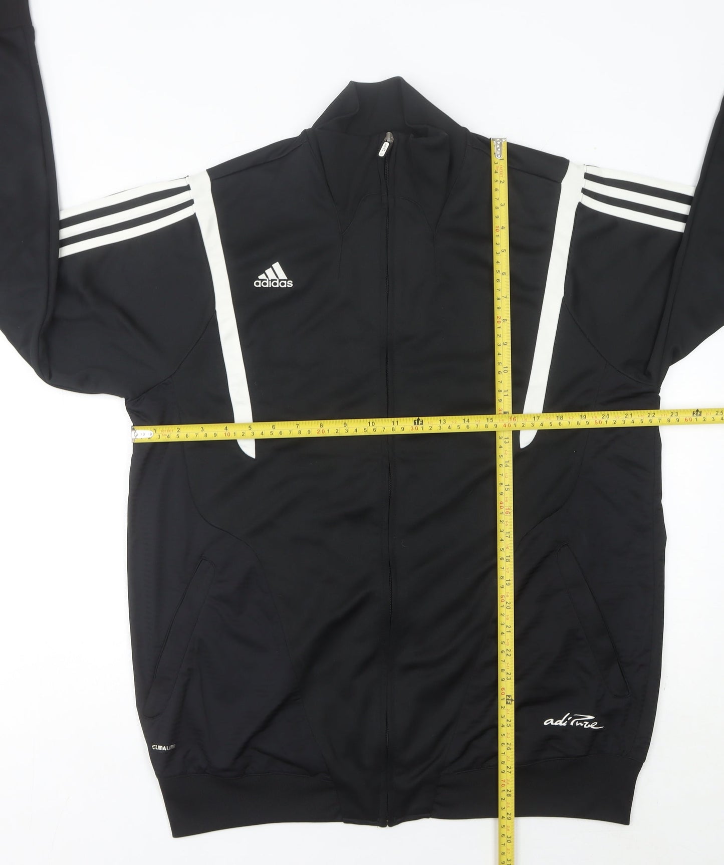 Adidas Men's Black Track Jacket L Full Zip Sportswear