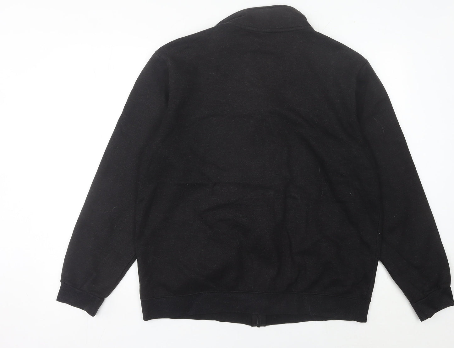 Adidas Mens Black L Track Jacket Full Zip Sportswear