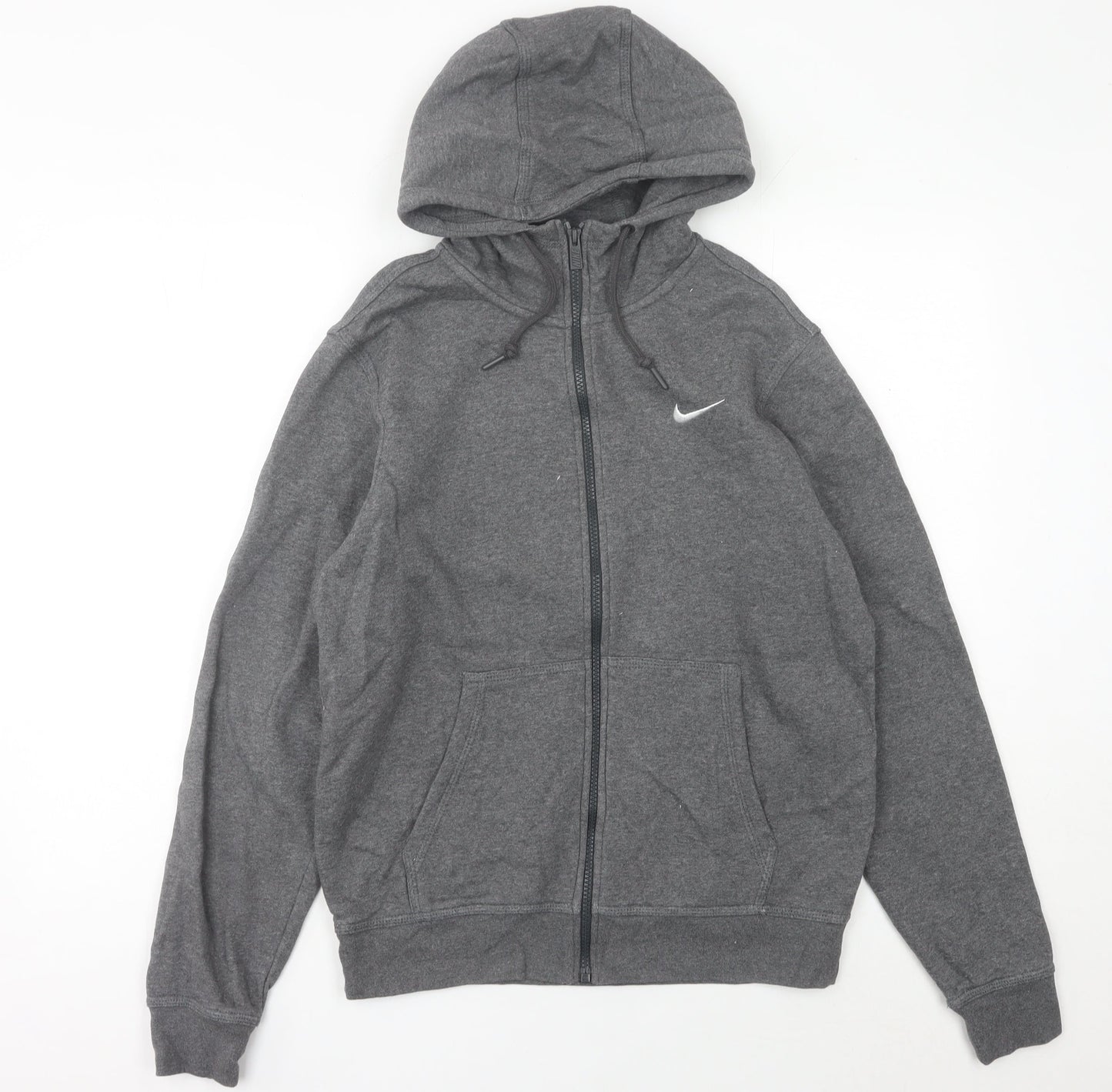Nike Men’s Grey Full Zip Hoodie Size S Regular Fit Cotton Blend
