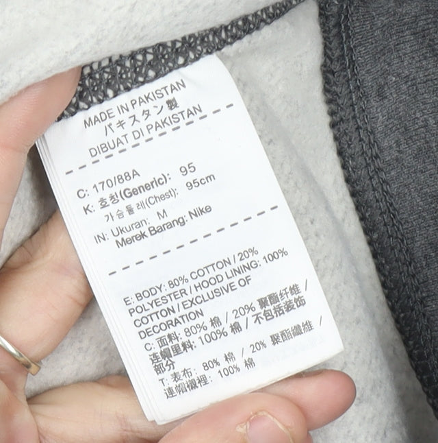 Nike Men’s Grey Full Zip Hoodie Size S Regular Fit Cotton Blend