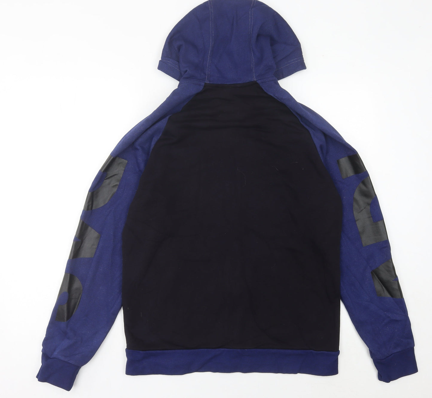Adidas Men’s Blue Black Full Zip Hoodie Size M Sportswear