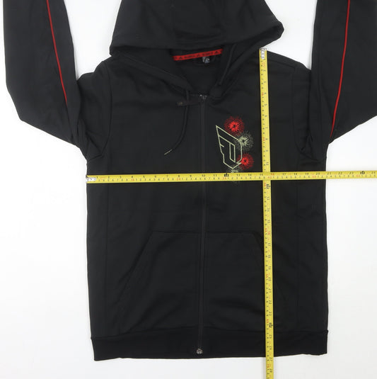 Adidas Men’s Black Full Zip Hoodie L Embroidered Logo Sportswear