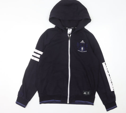 Adidas Men’s Black Brooklyn Nets Full Zip Hoodie Size L Sports NBA