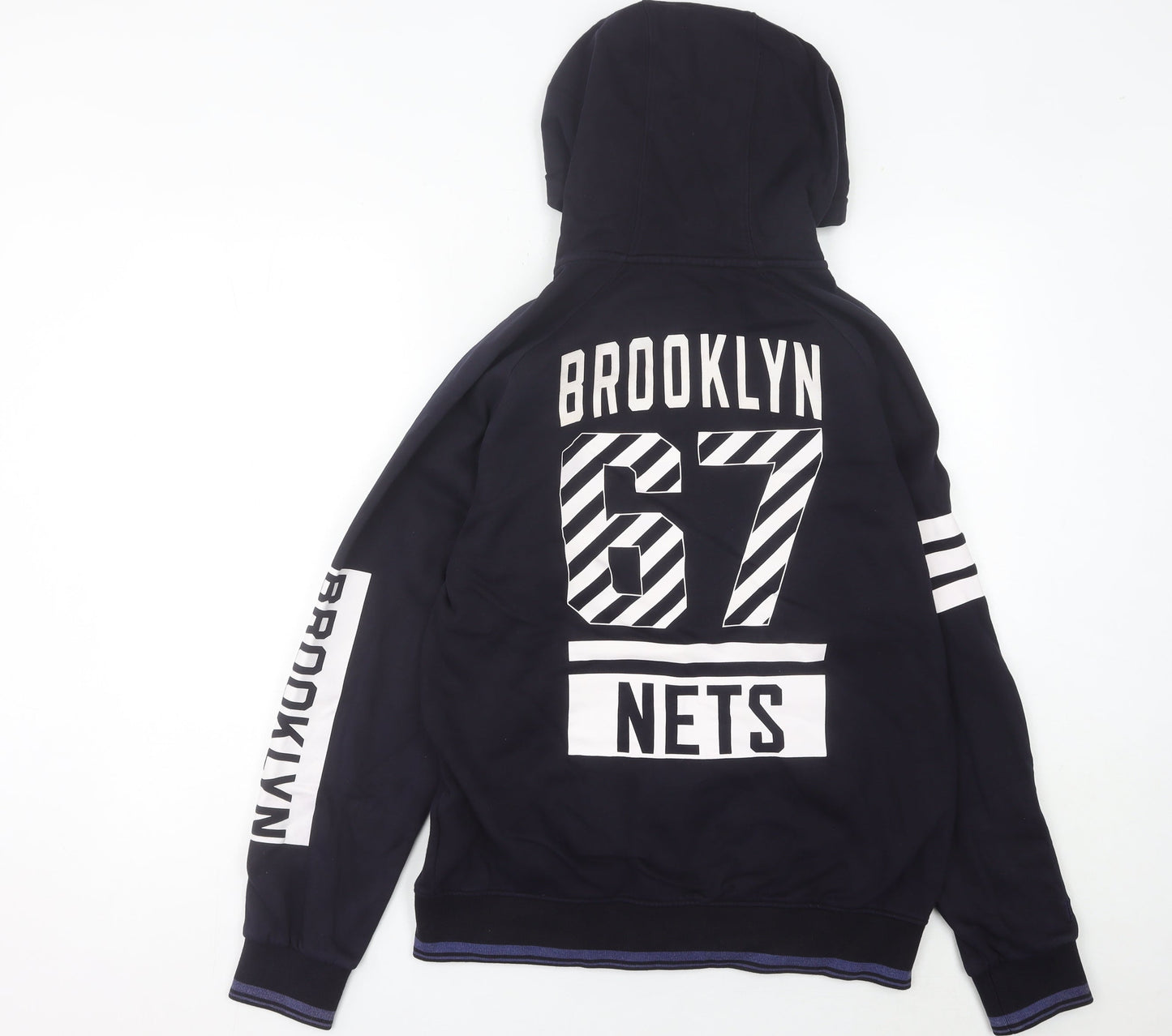 Adidas Men’s Black Brooklyn Nets Full Zip Hoodie Size L Sports NBA