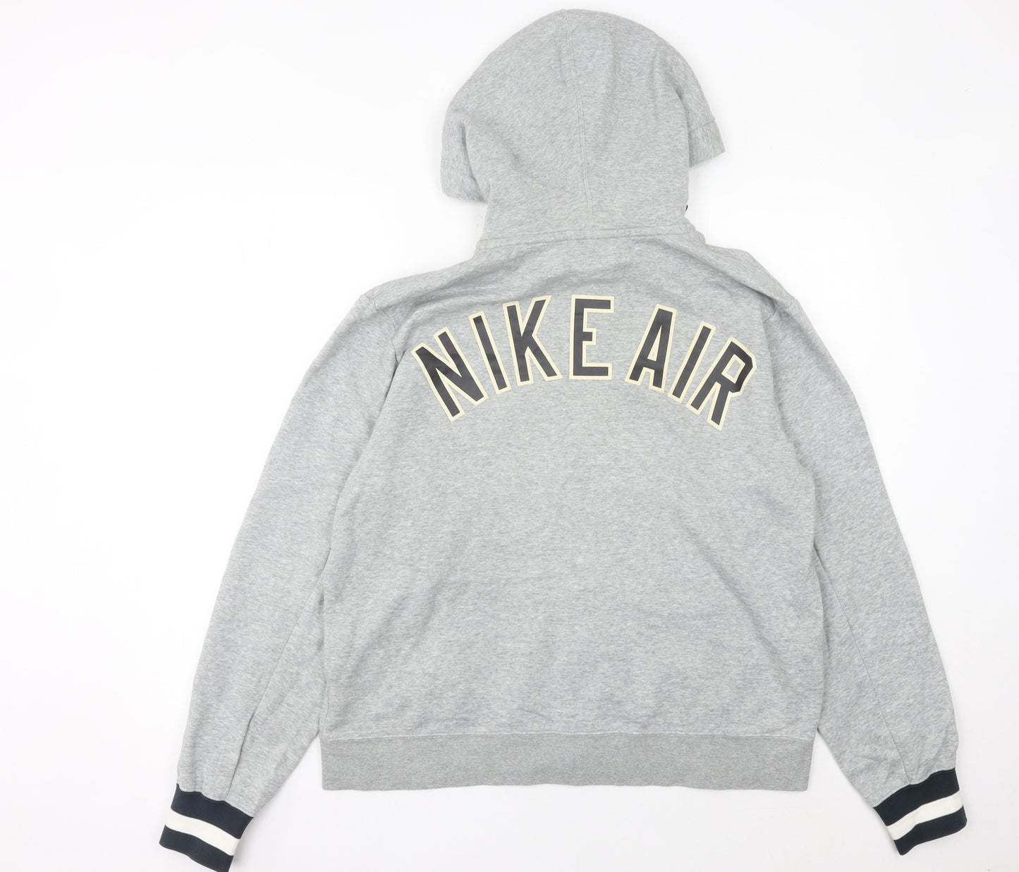 Nike Men's Grey Full Zip Hoodie M Logo Sportswear