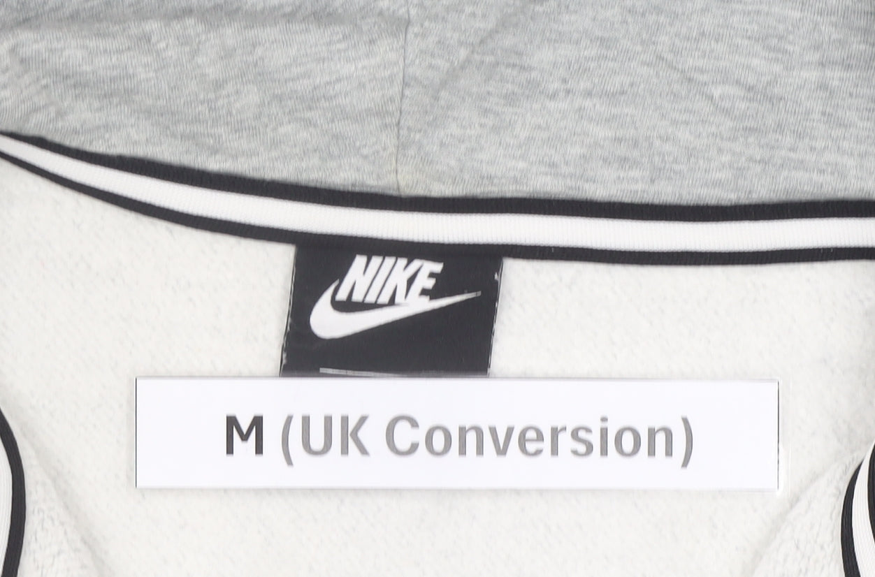 Nike Men's Grey Full Zip Hoodie M Logo Sportswear