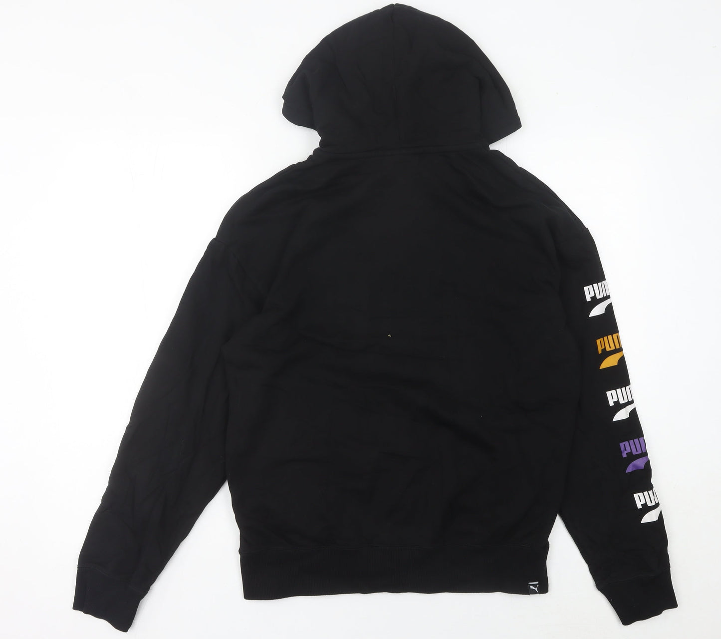 Puma Men’s Black Full Zip Hoodie Size S Graphic Logo Sportswear