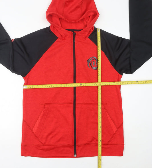 Adidas Men's Red Full Zip Hoodie Size L Sportswear Jacket