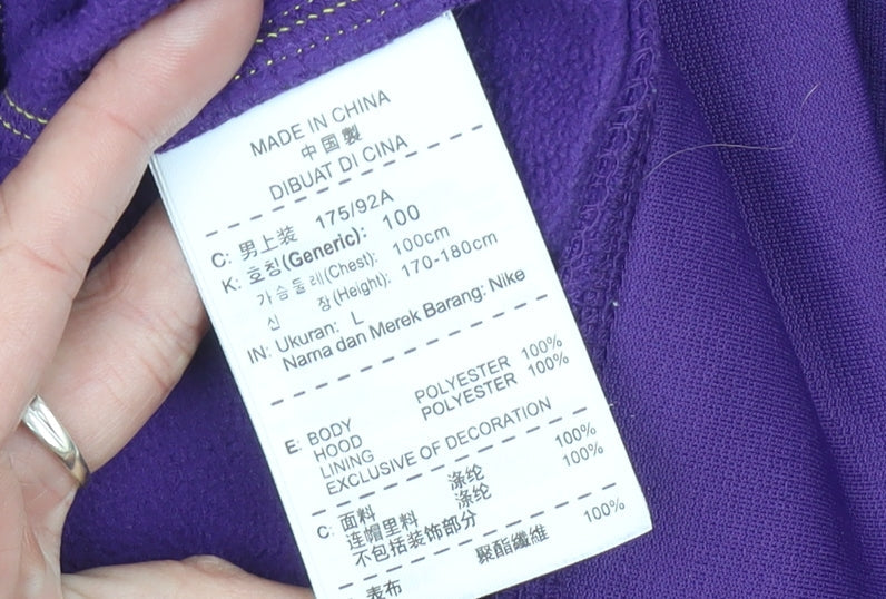 Nike Men's Purple Therma-Fit Full Zip Hoodie Size M Sportswear