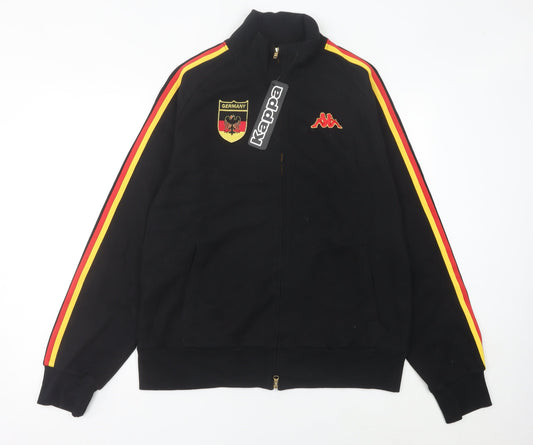 Kappa Men’s Black Track Jacket Germany Logo L Full Zip