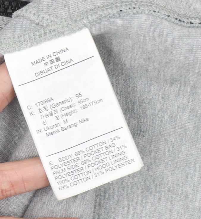 Nike Men’s Grey XS Full Zip Hoodie Jacket Lightweight Cotton Blend