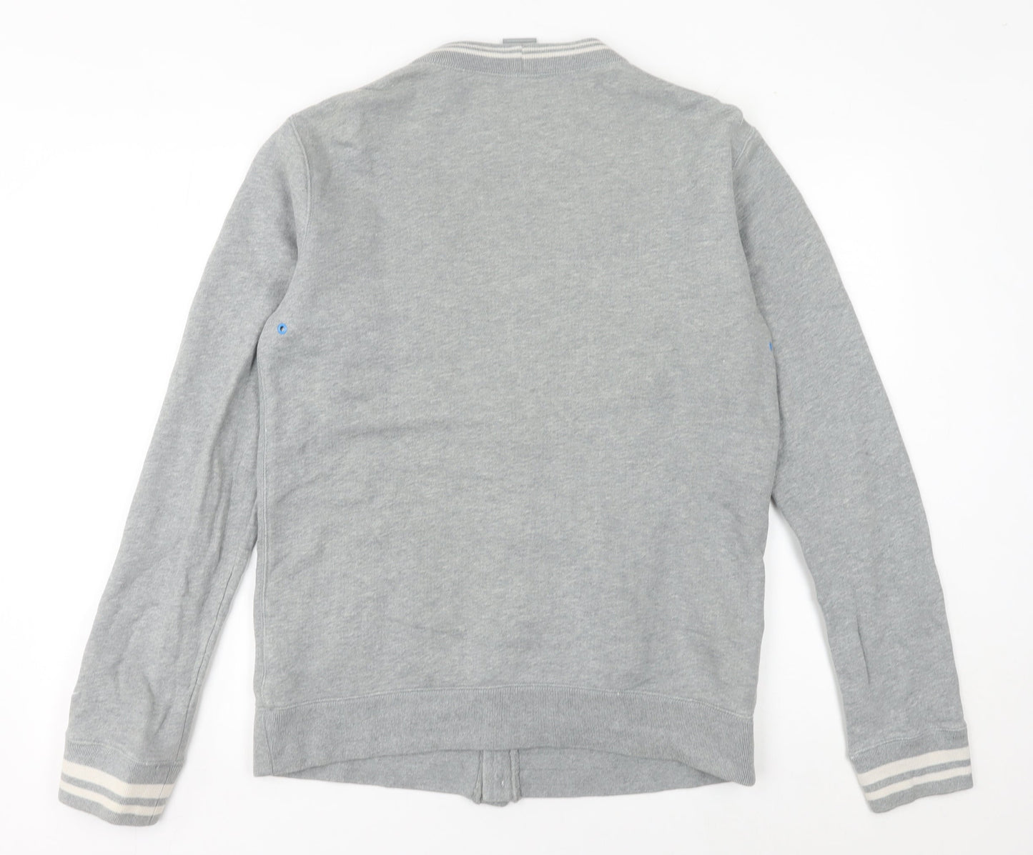 Nike Men's Grey Cotton Cardigan Jumper M Sportswear V-Neck