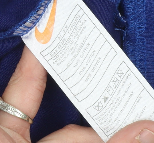 Nike PSG Paris Men's Blue L Pullover Hoodie Football Graphic Print