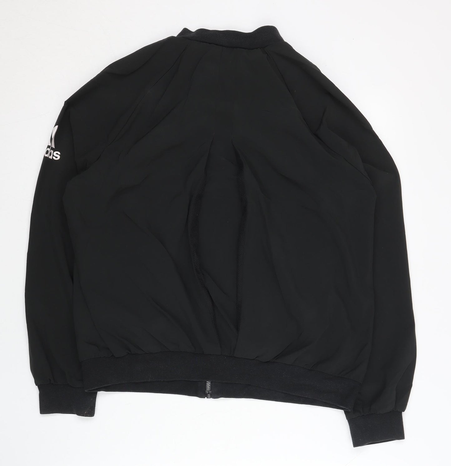 Adidas Women’s Black Track Jacket Size 14 Full Zip Lightweight