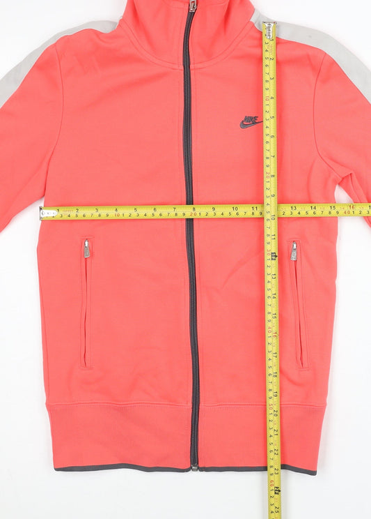 Nike Womens Pink Track Jacket M Full Zip Sportswear Gym Training