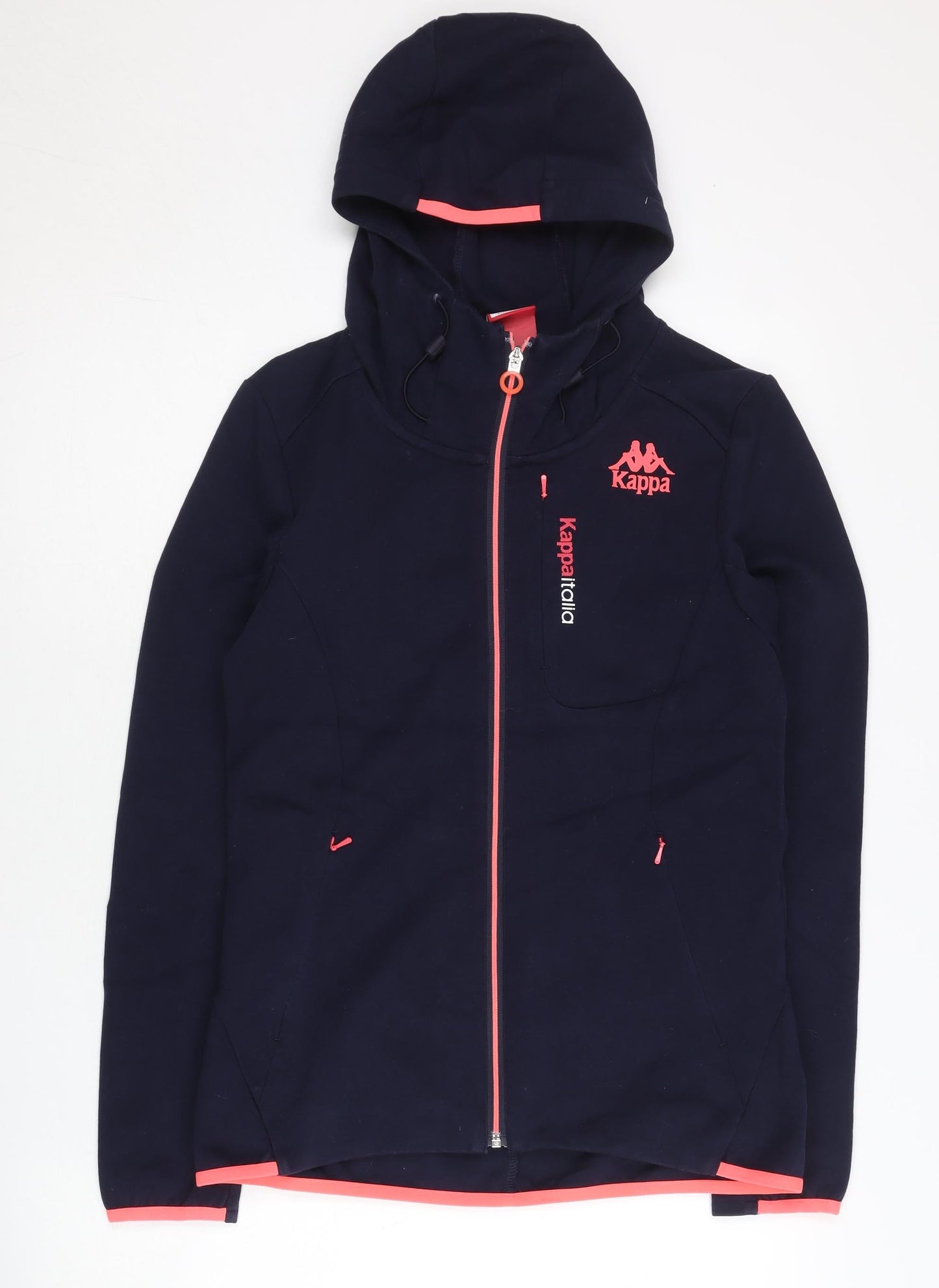 Kappa Womens Blue Full Zip Hoodie Size 16 Logo Sportswear