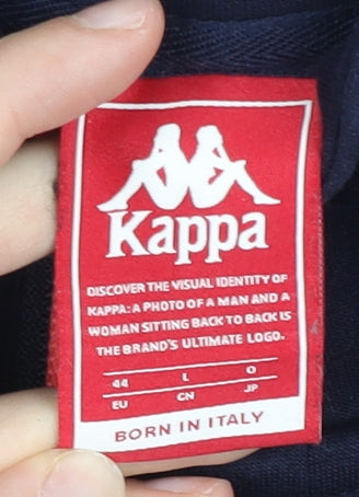 Kappa Womens Blue Full Zip Hoodie Size 16 Logo Sportswear