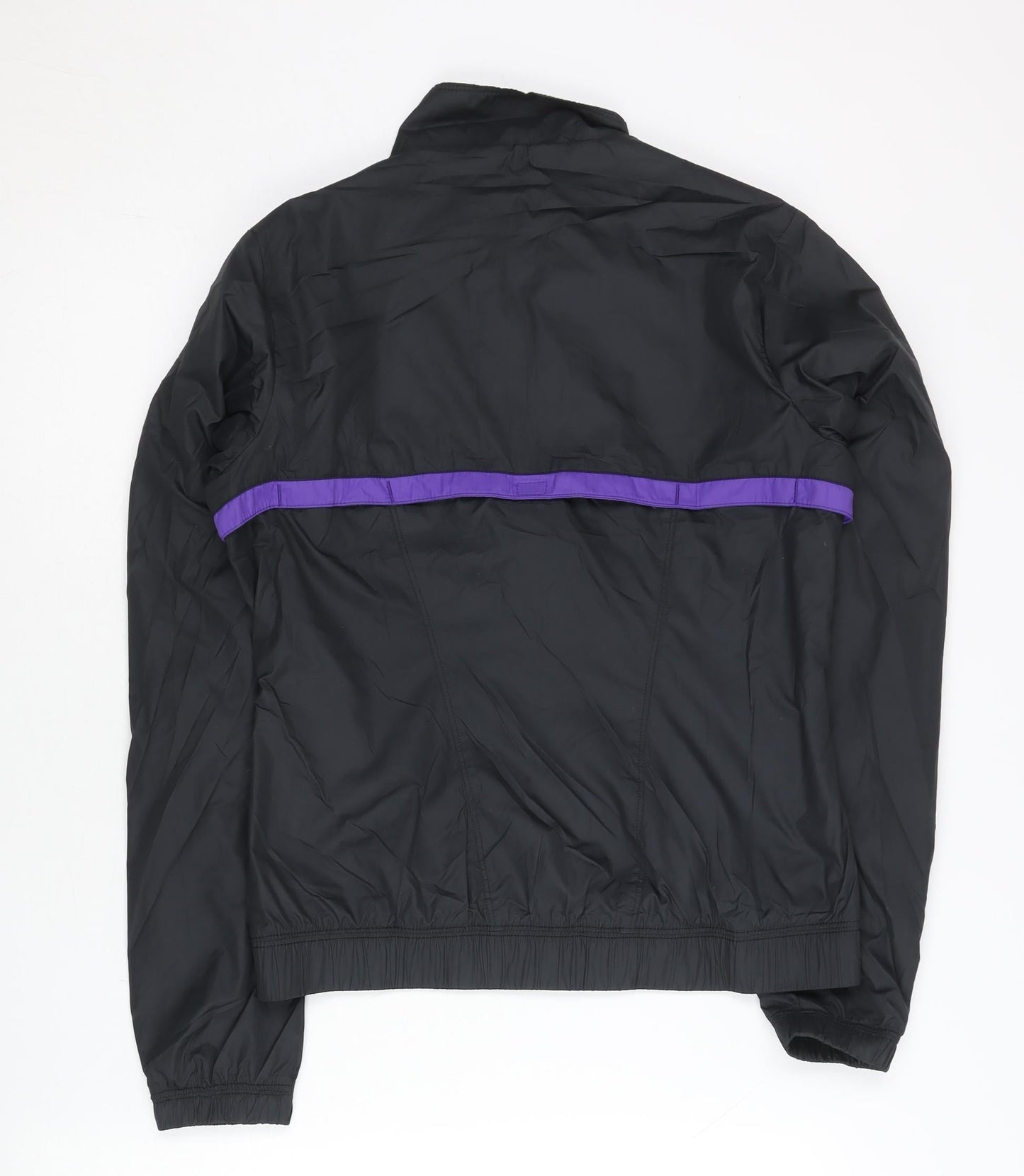 Nike Womens Black Track Jacket Size S Full Zip Polyester Lightweight