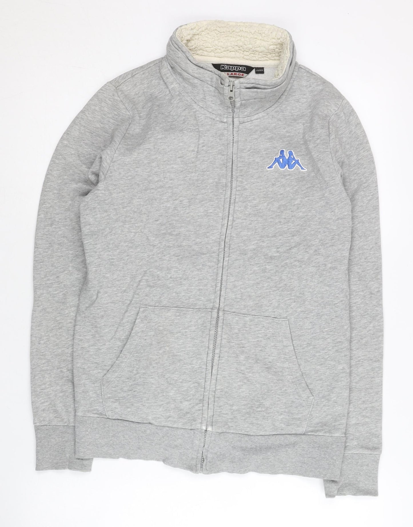 Kappa Women Grey Size 12 Track Jacket Full Zip Activewear