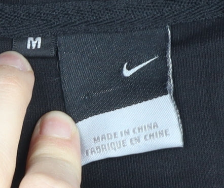 Nike Women’s Black Zip Track Jacket M Athletic Fit
