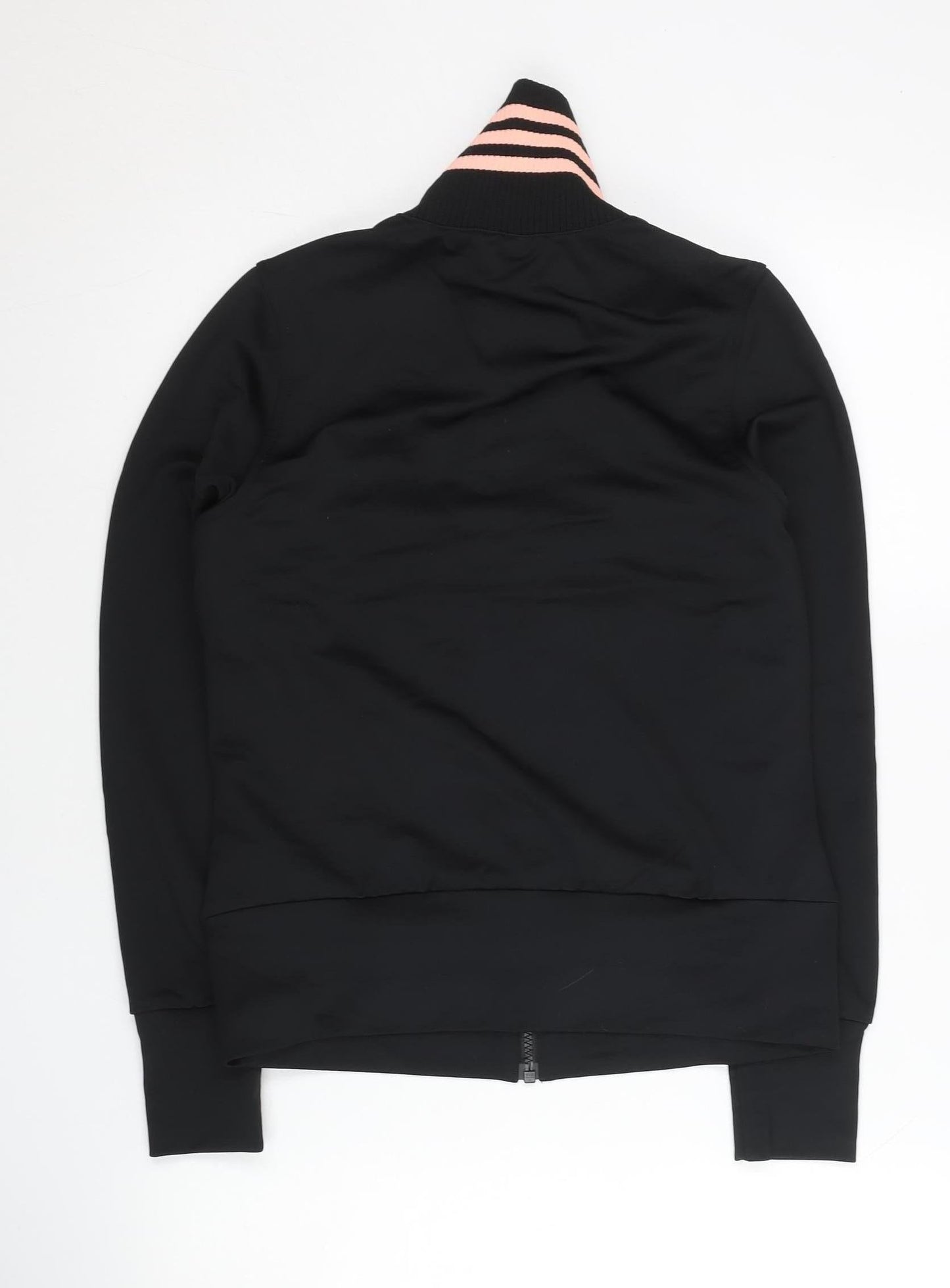 Adidas Womens Black Track Jacket Size 10 Full Zip Sportswear
