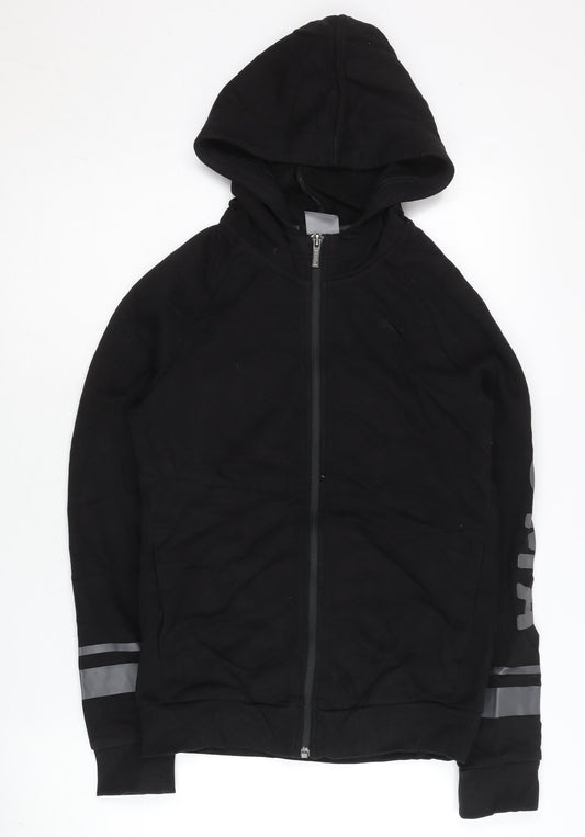 Puma Womens Black Size 10 Full Zip Hoodie Sportswear