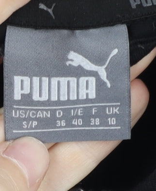 Puma Womens Black Size 10 Full Zip Hoodie Sportswear